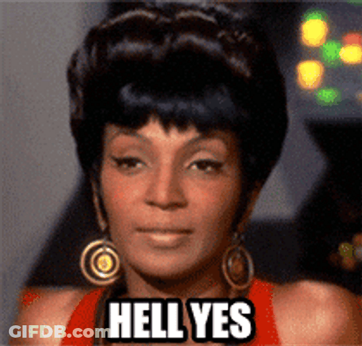 Nichelle Nichols Excited Yes GIF