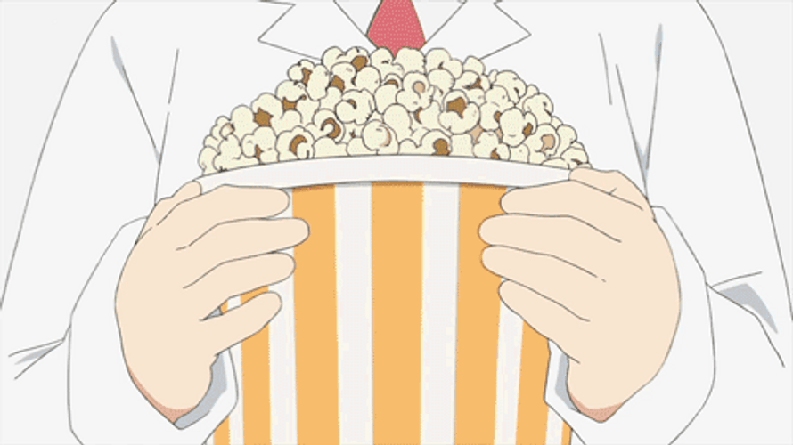 Nichijou Kawaii Hakase Popcorn GIF