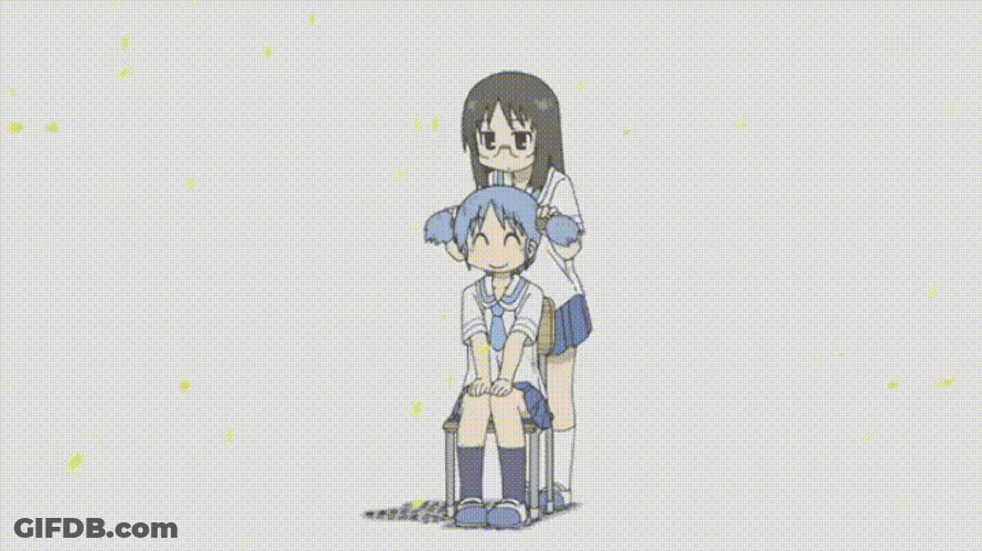 Nichijou Mio And Mai Dancing GIF