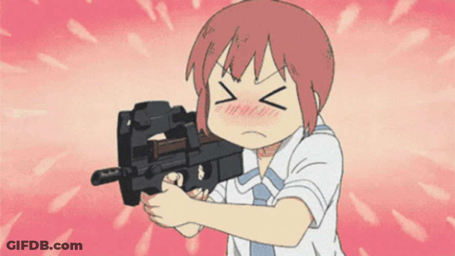 Nichijou Misato Rage GIF