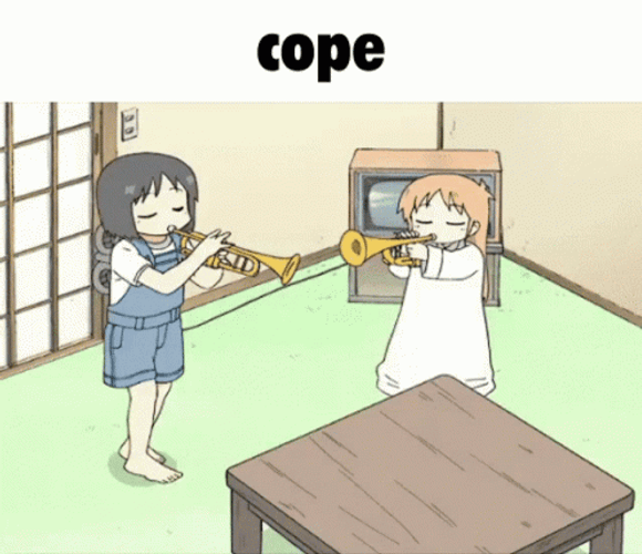 Nichijou Playing Their Flutes GIF