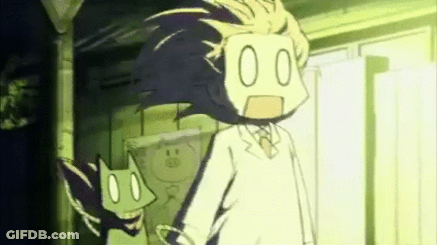 Nichijou Sakamoto Hakase Shocked GIF