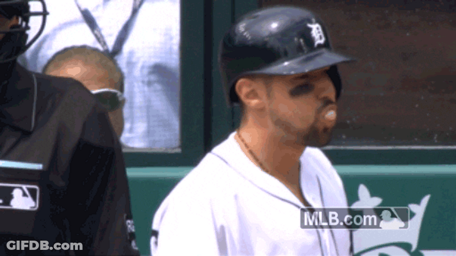 Nick Castellanos Blowing Bubble Gum GIF