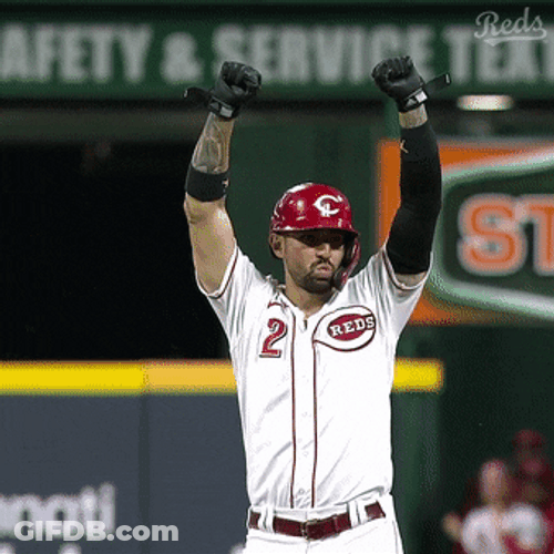 Nick Castellanos Blowing Up Bubblegum GIF