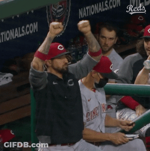 Nick Castellanos Cheering His Teammates GIF