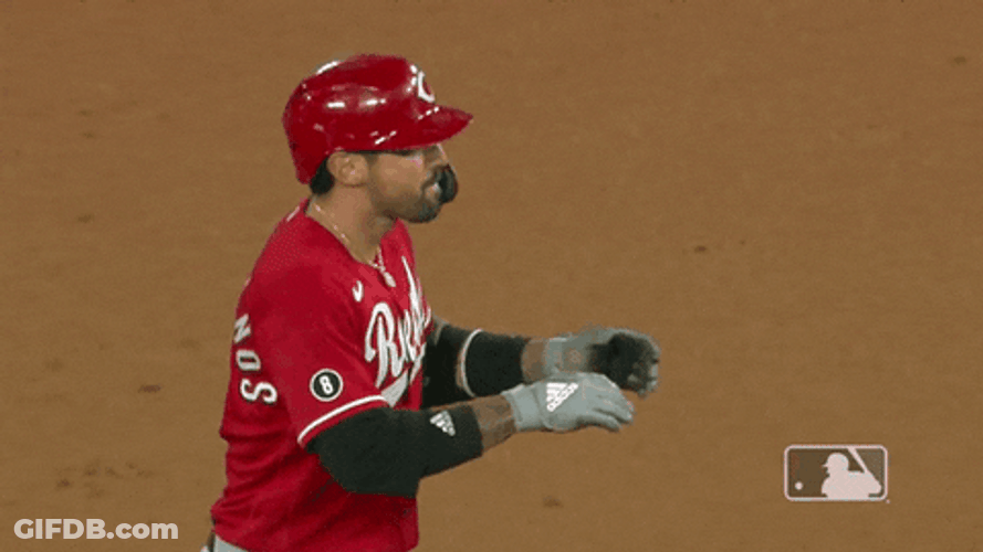 Nick Castellanos Clapping Wearing Grey Gloves GIF