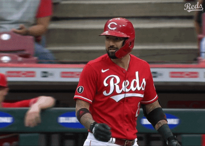 Nick Castellanos Measuring Something With His Hands GIF