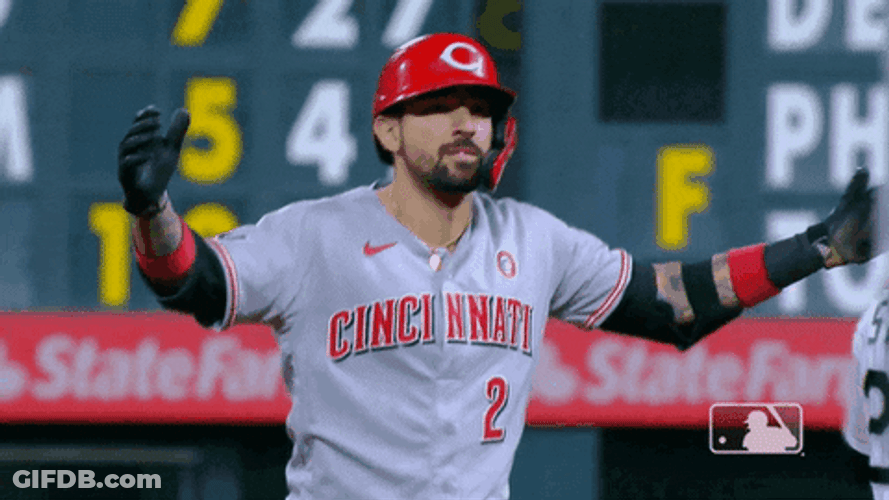 Nick Castellanos Shaking His Arms GIF
