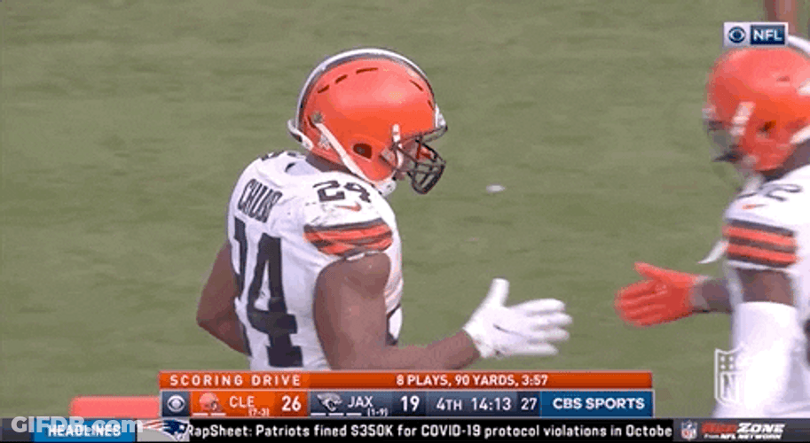 Nick Chubb Casually Walking GIF