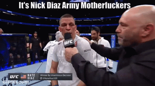 Nick Diaz Army Motherfuckers GIF