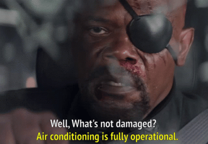 Nick Fury Air Conditioning Is Fully Operational GIF