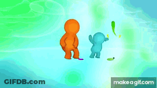 Nick Jr Logo With Two Cartoon Characters GIF