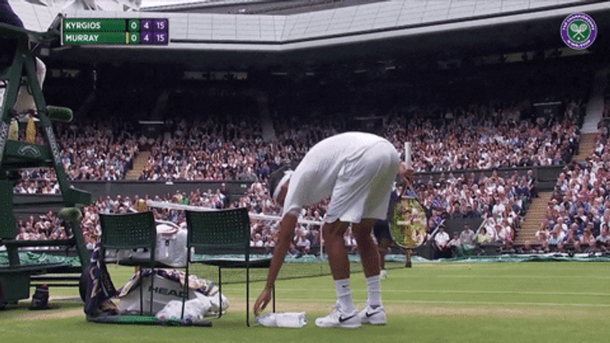 Nick Kyrgios Fixing His Bottles GIF