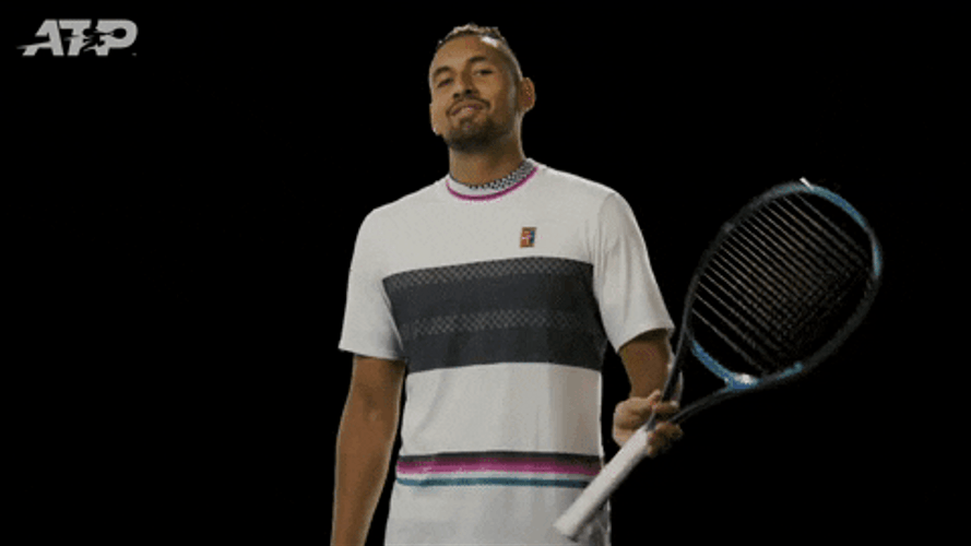 Nick Kyrgios Rotating His Racket GIF