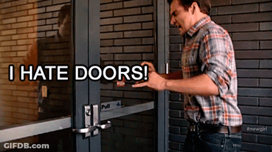 Nick Miller I Hate Doors New Girl GIF