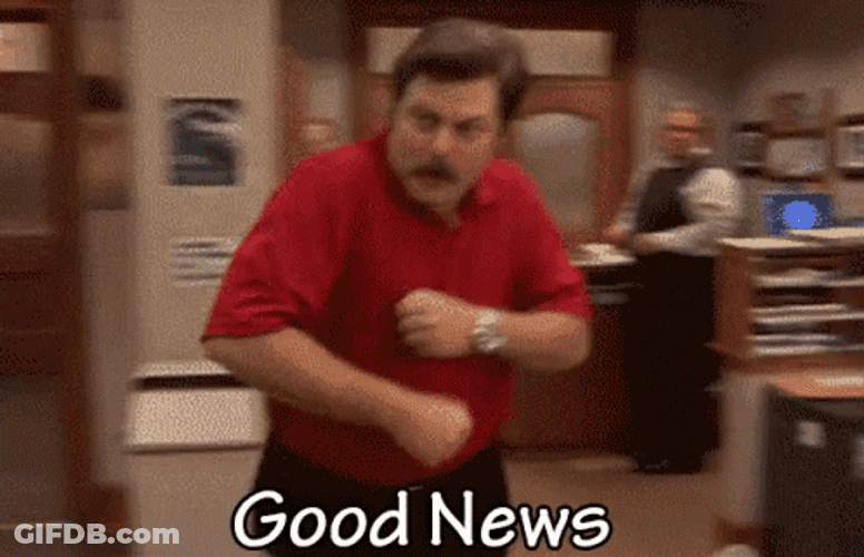 Nick Offerman Good News Dance GIF
