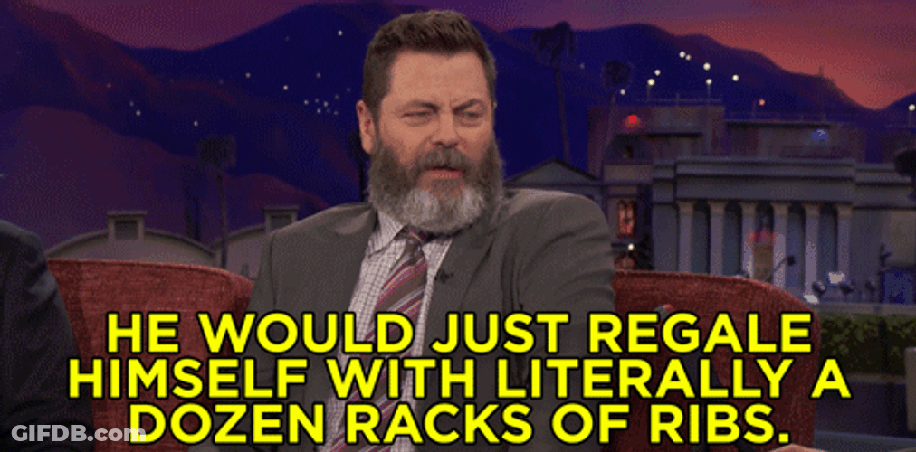 Nick Offerman Racks Of Ribs GIF
