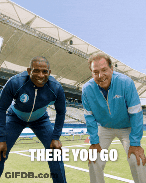 Nick Saban And Deion Sanders GIF