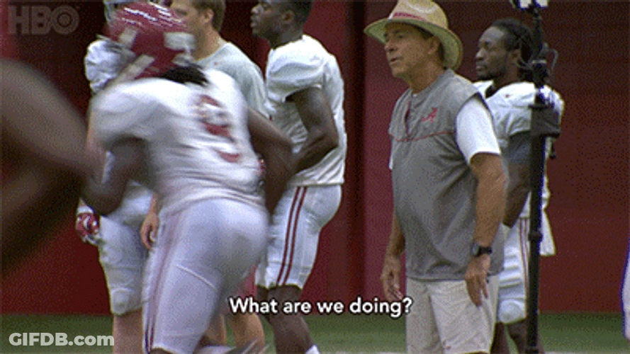 Nick Saban Coaching Alabama GIF