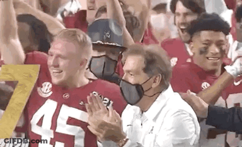 Nick Saban Gatorade Splash GIF