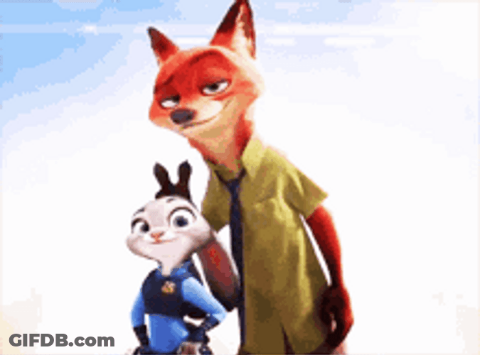 Nick Wilde & Judy Hopps Taking Pictures Together GIF