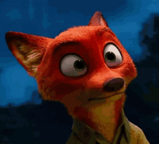 Nick Wilde Surprised Stare GIF