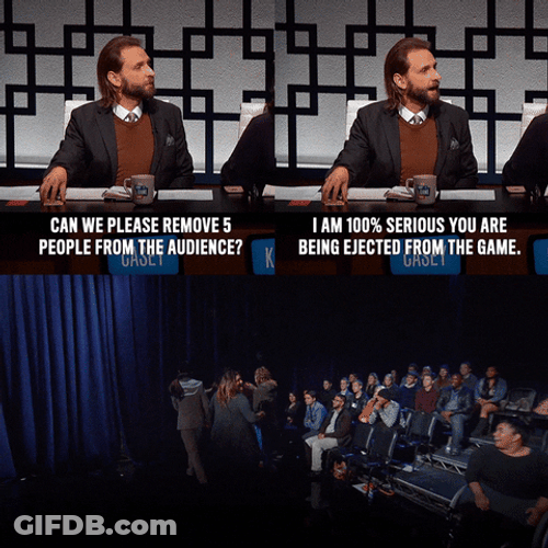 Nick Wright Kicked Out An Audience GIF