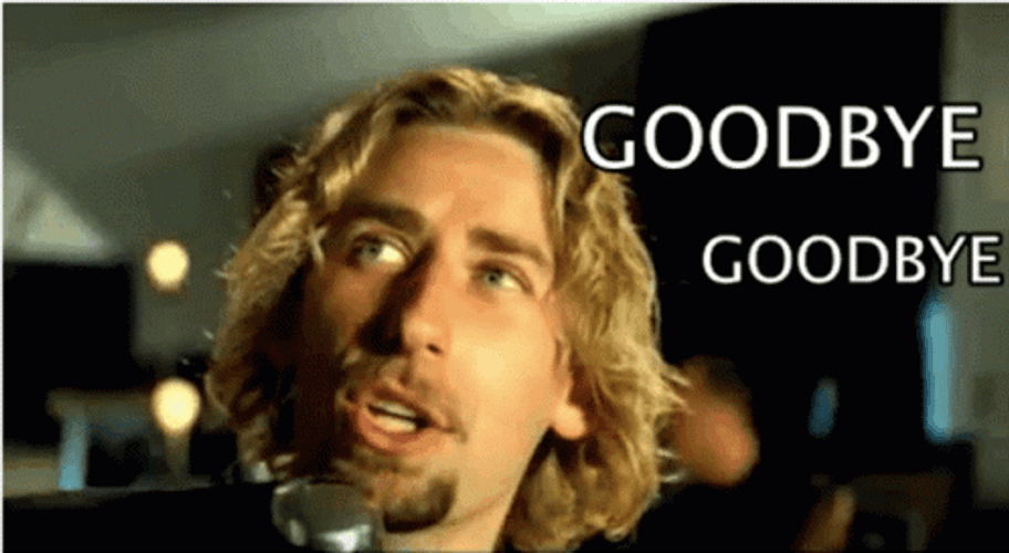 Nickelback Singing Goodbye GIF