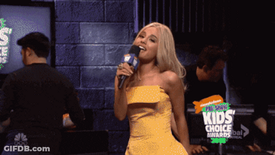 Nickelodeon Ariana Grande Blowing Kisses GIF
