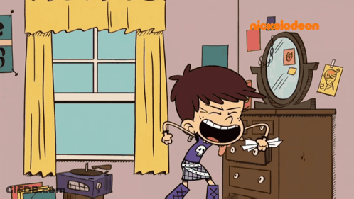 Nickelodeon Cartoon Character In Front Of Dresser GIF