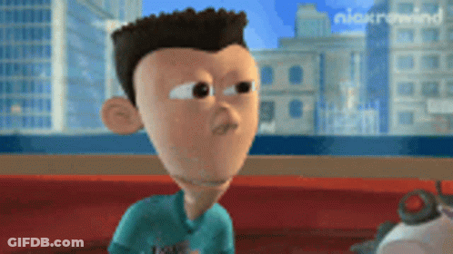 Nickelodeon Cartoon Sitting On Bench GIF