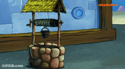 Nickelodeon Cartoon Well With Bucket Hanging Out GIF