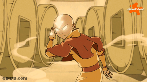 Nickelodeon Character Standing In Front Of Barrels GIF