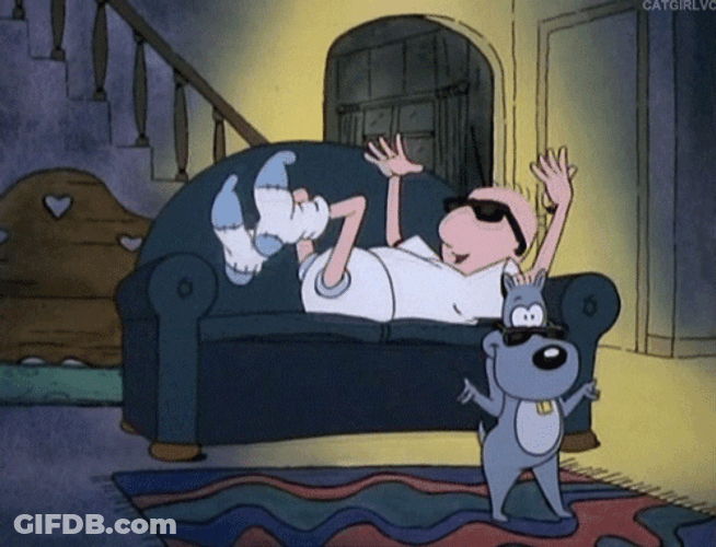 Nickelodeon Doug And Porkchop Enjoy At Home GIF