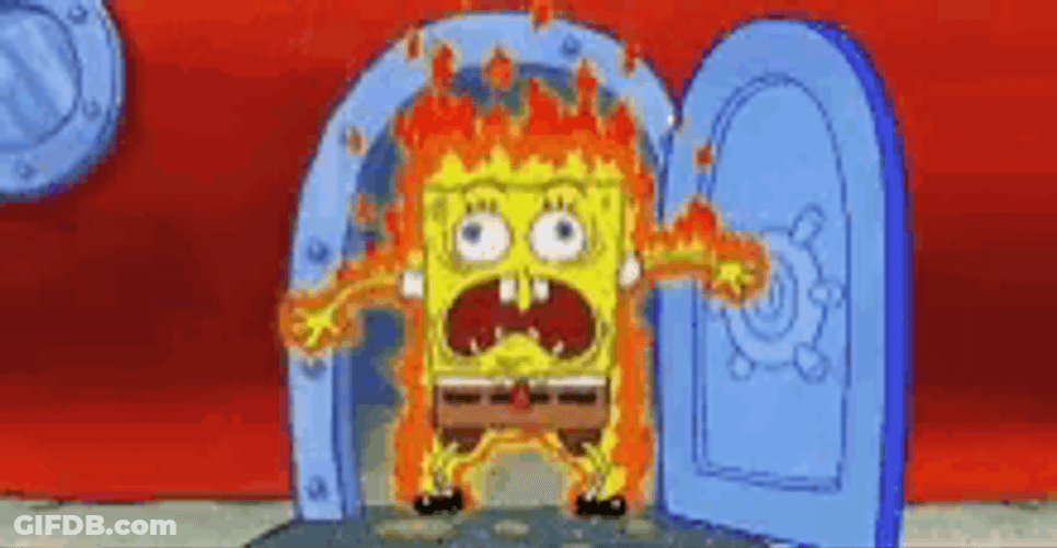 Nickelodeon Spongebob Squarepants Brain On Fire GIF