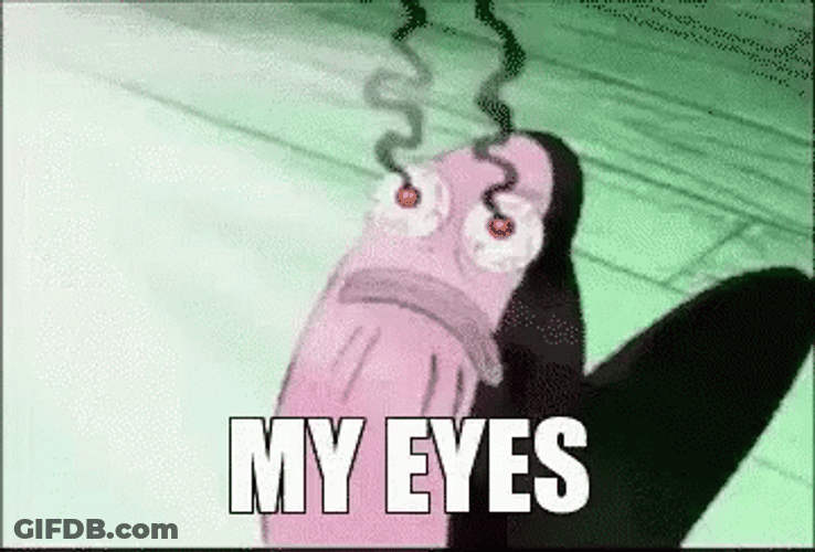 Nickelodeon Spongebob Squarepants Fred Fish Burning Eye GIF