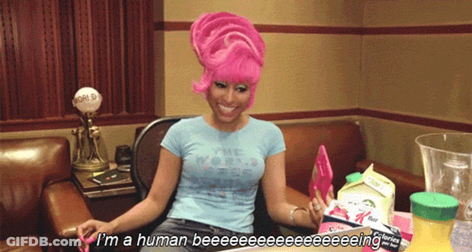 Nicki Minaj Anaconda Sayig Human Being GIF