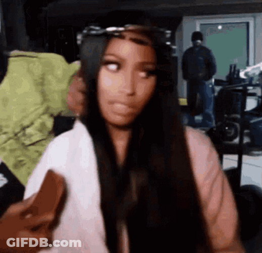 Nicki Minaj Gets Hair Done GIF
