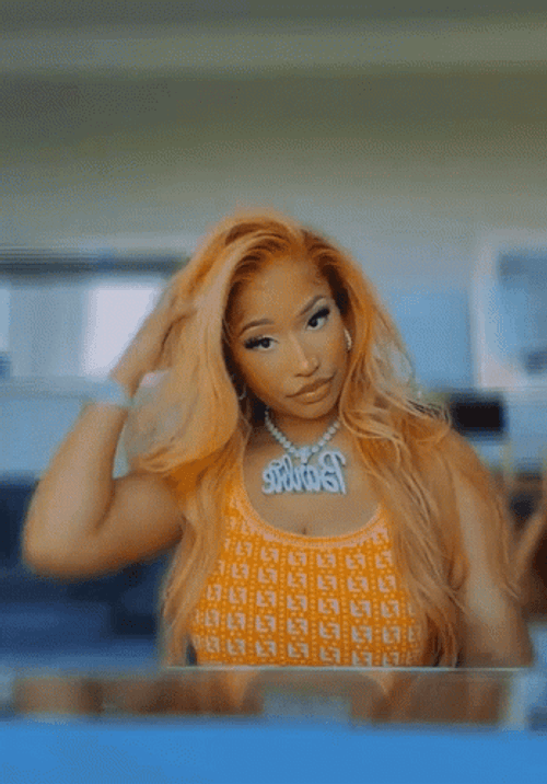 Nicki Minaj Hand Brushing Hair GIF