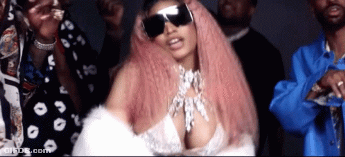 Nicki Minaj Pink Curls GIF
