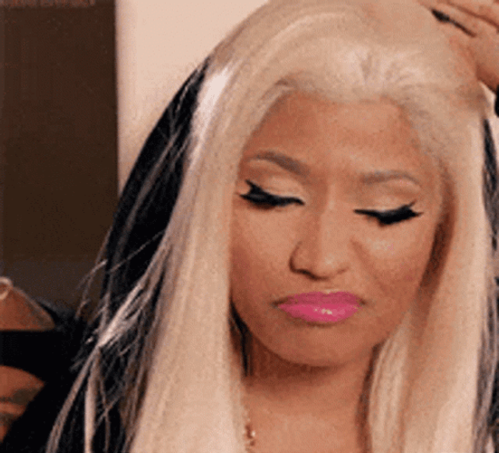 Nicki Minaj Pulls Hoodie GIF