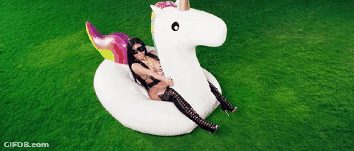 Nicki Minaj Riding The Floaties GIF