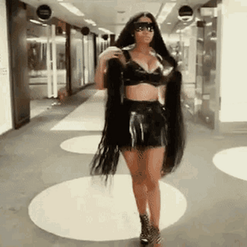 Nicki Minaj Swaying Long Hair GIF