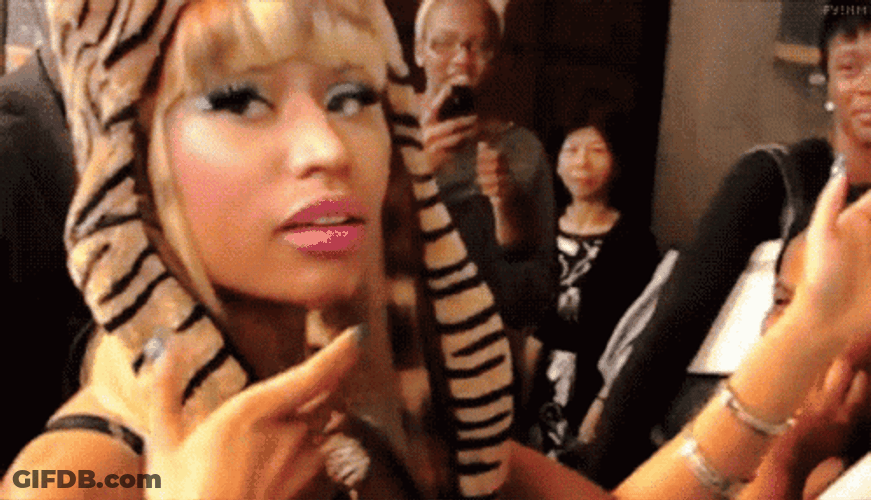 Nicki Minaj Tiger Fur Hat GIF