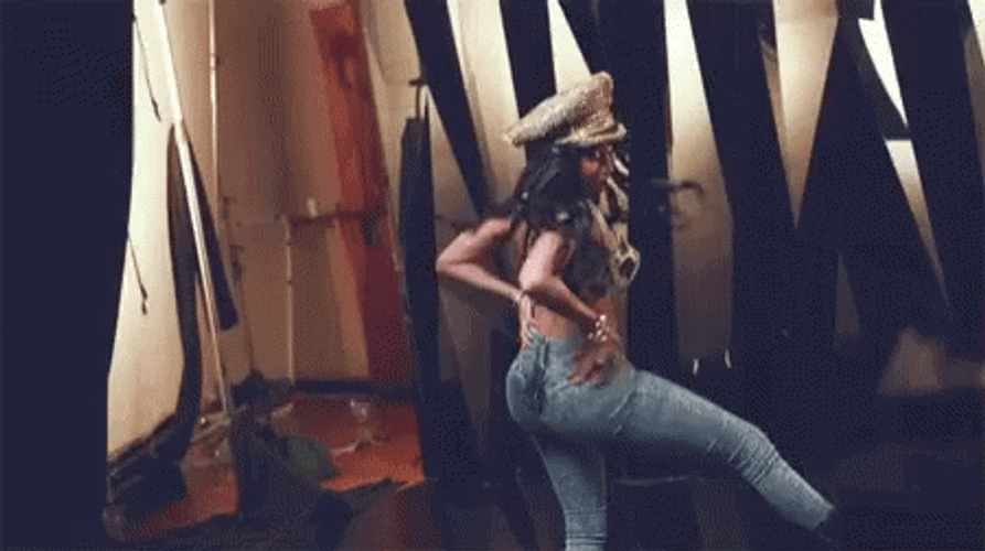 Nicki Minaj Twerk It Busta Rhymes Song GIF