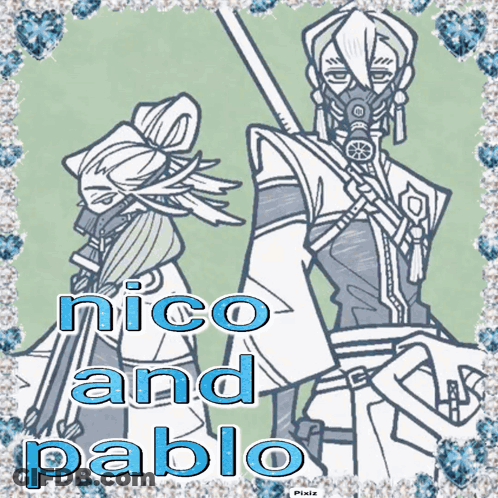 Nico And Pablo Drawing With Hearts GIF