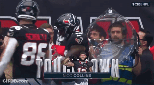 Nico Collins Interviewed By CBS GIF