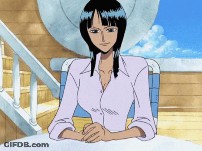 Nico Robin Hair Flip GIF