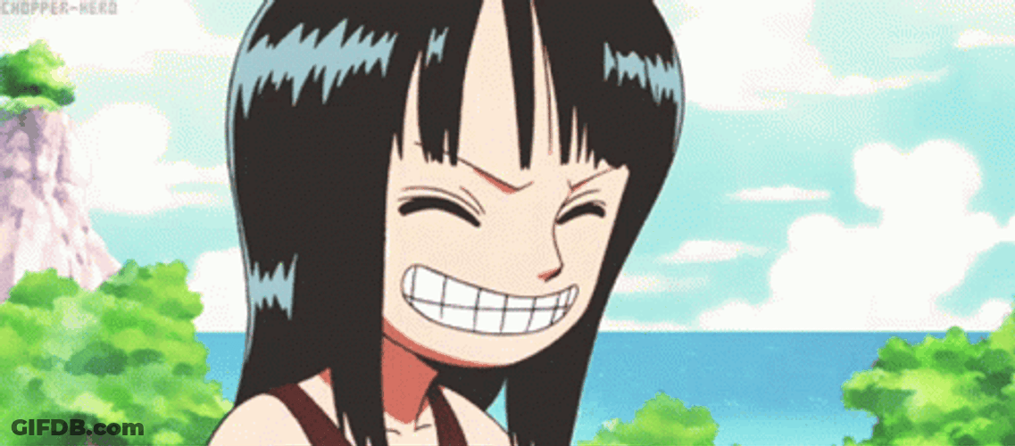 Nico Robin Holding Laugh GIF