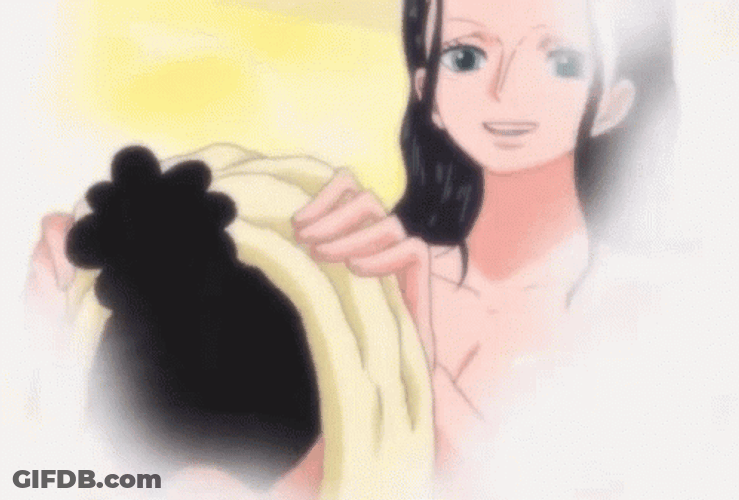 Nico Robin Hot Bath GIF